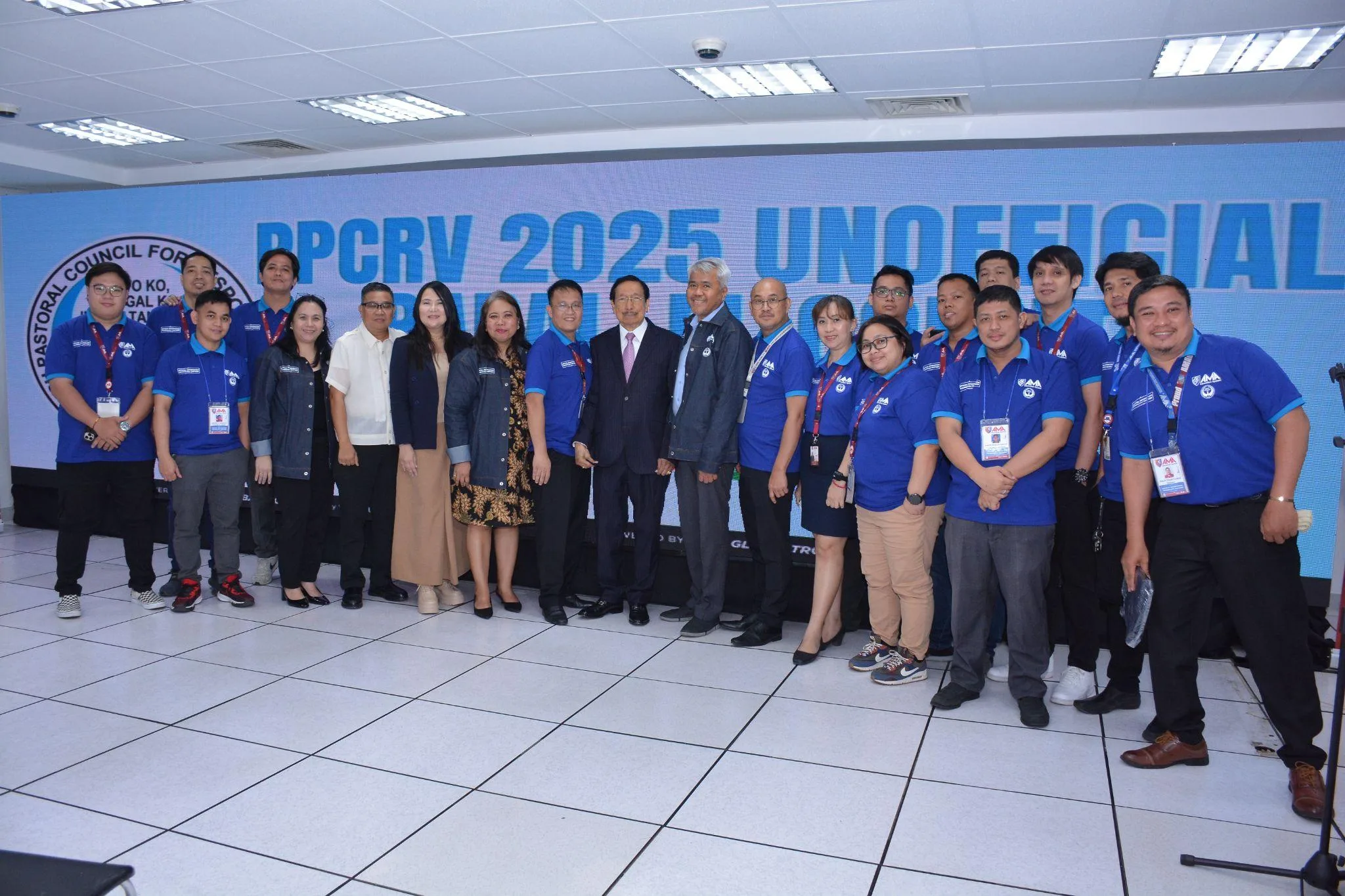 AMA Education System and PPCRV volunteers and technology partners during the PPCRV 2025 event